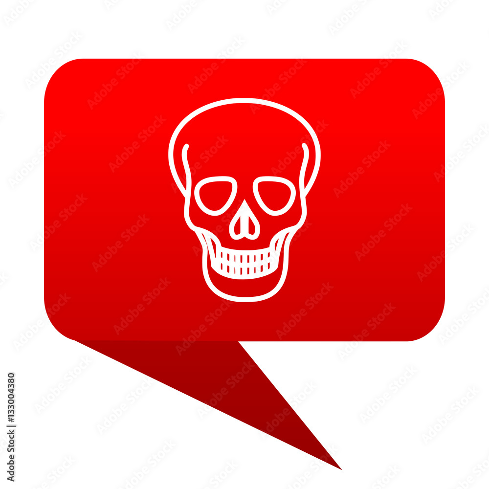skull bubble red icon skull bubble red icon