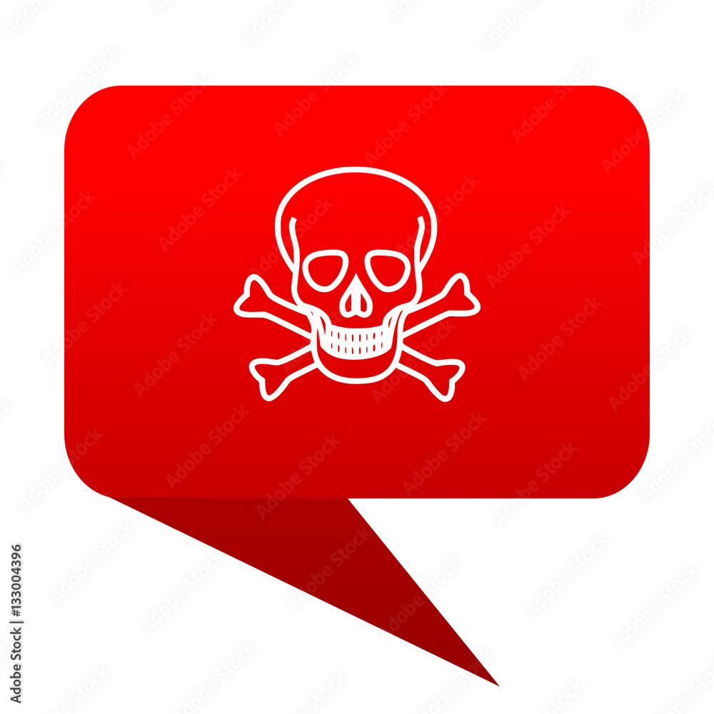 skull bubble red icon skull bubble red icon