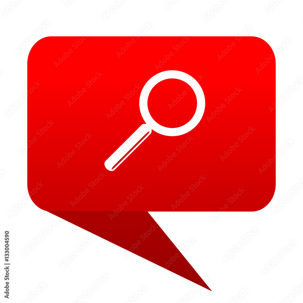 search bubble red icon