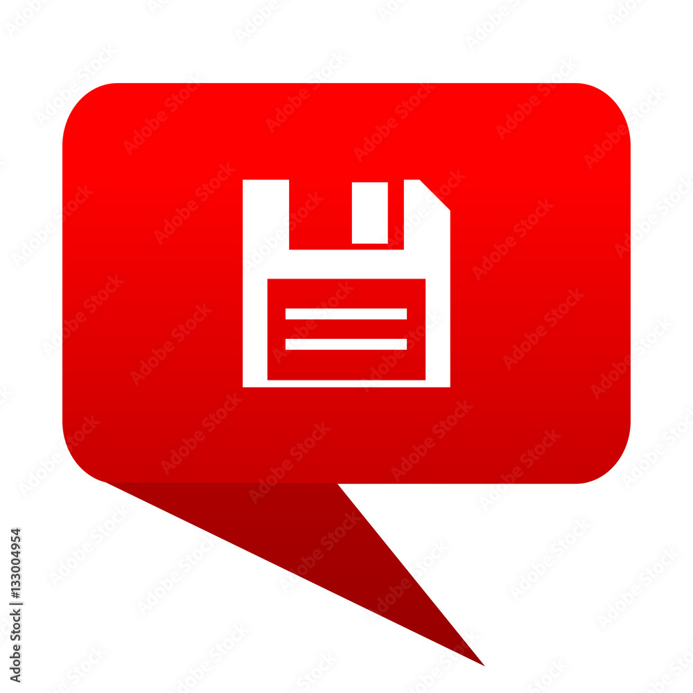 Disk bubble red icon Disk bubble red icon