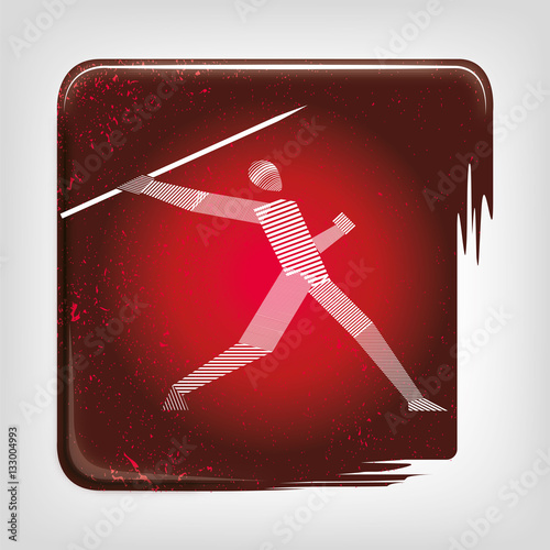 Javelin sport stripy icon