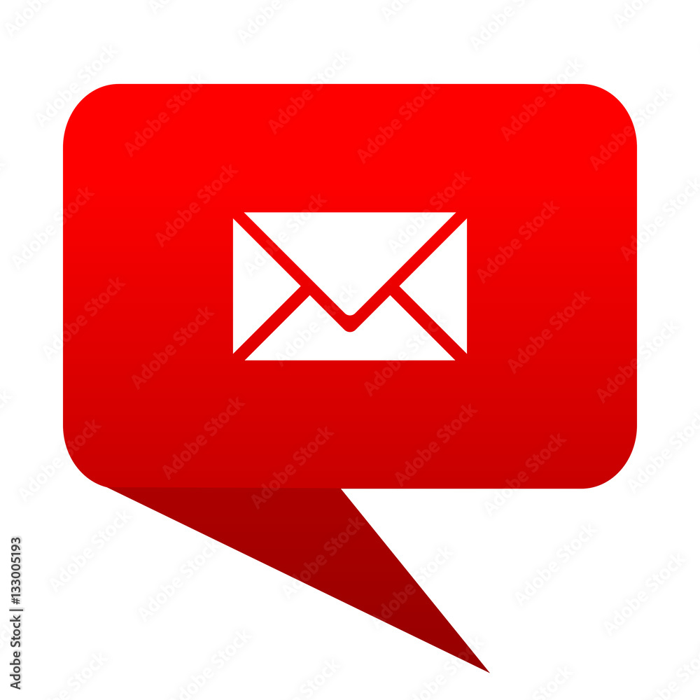 Email bubble red icon Email bubble red icon