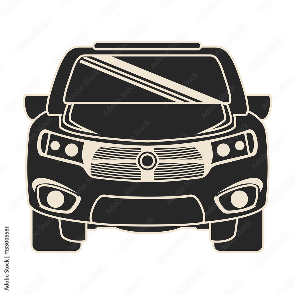 truck car frontview icon image two tone vector illustration design 