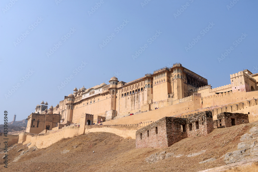 Landscape of ancient castle in India