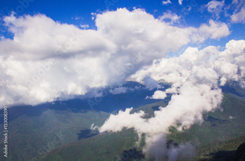 Clouds in the mountains