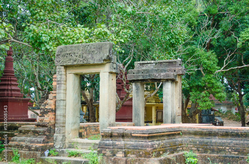 The destruction of the remains of a temple The destruction of the remains of a temple