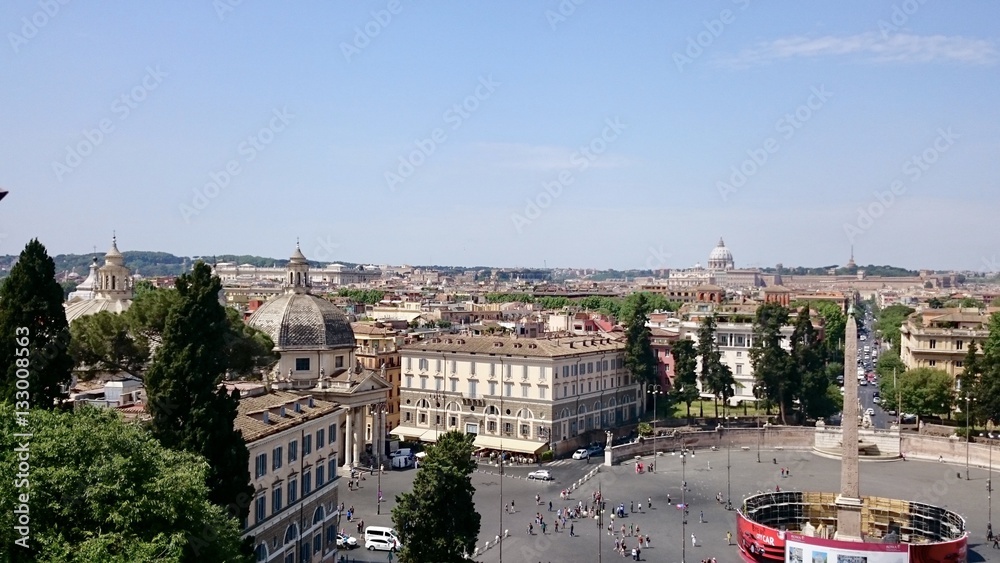 View of Italian Piazza