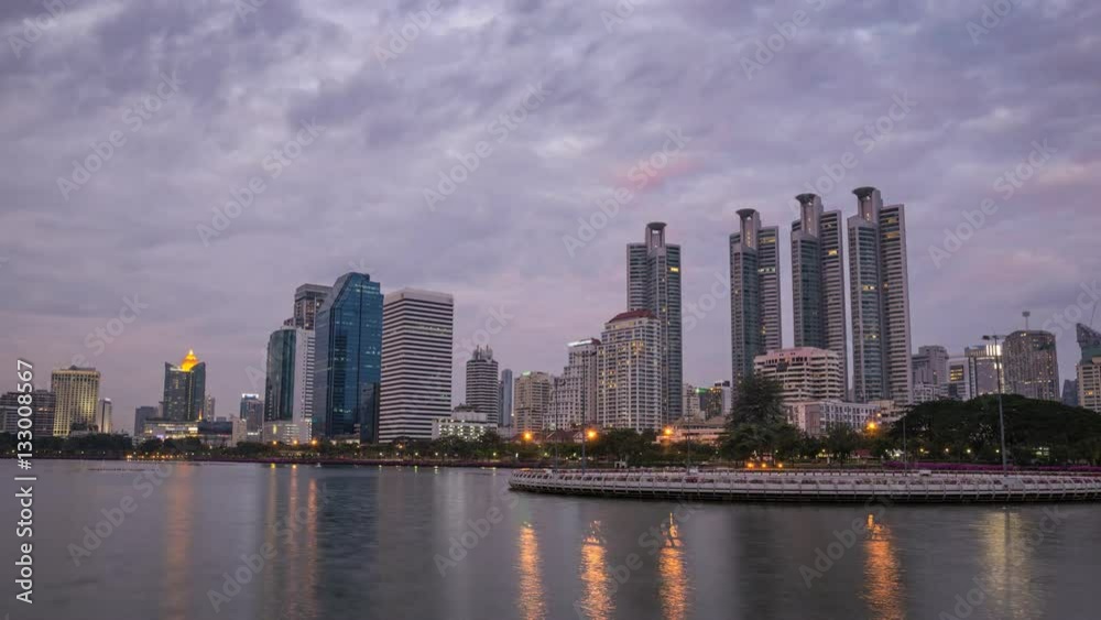 Bangkok city skyline day to night timelapse, Bangkok, Thailand, 4K Time lapse Bangkok city skyline day to night timelapse, Bangkok, Thailand, 4K Time lapse