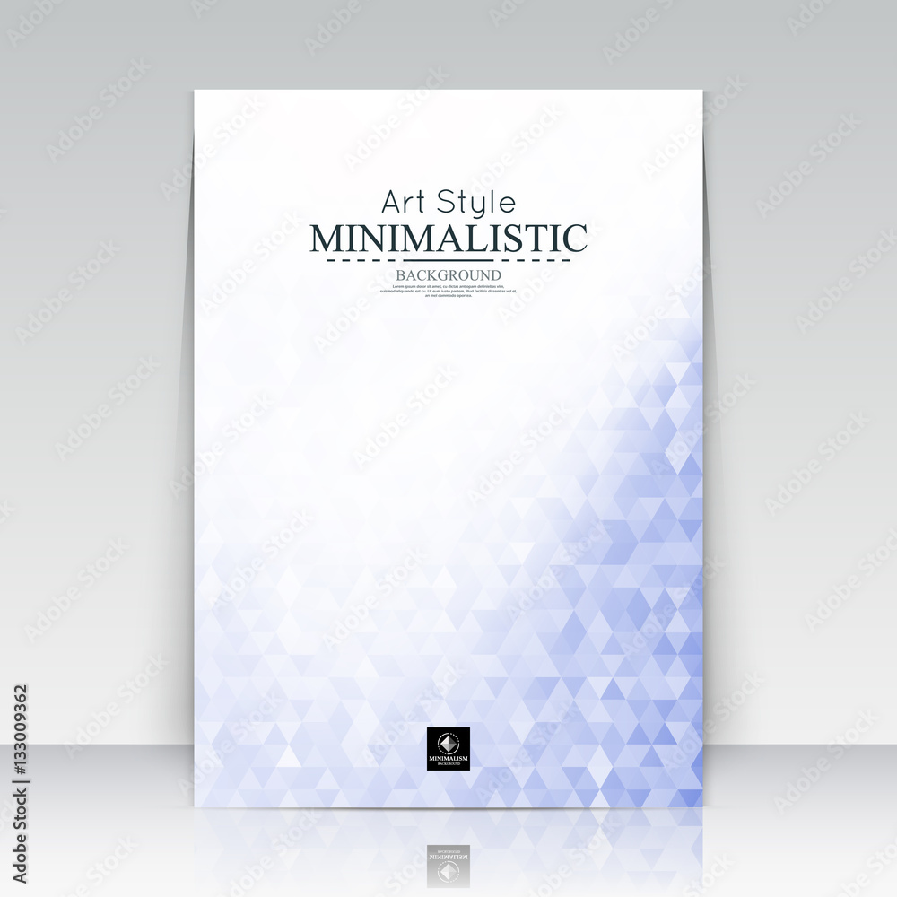 Abstract composition. Text frame surface. White a4 brochure cover ...