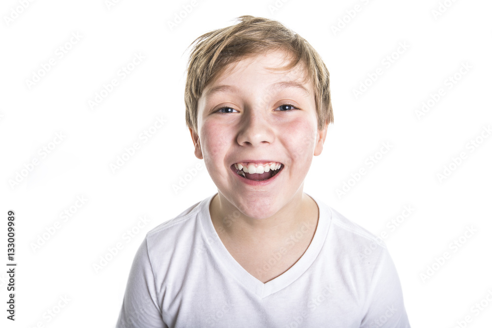 portrait of child. funny little boy on studio white background portrait of child. funny little boy on studio white background