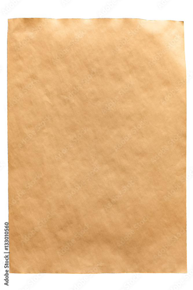 sheet of old yellow paper. sheet of old yellow paper.