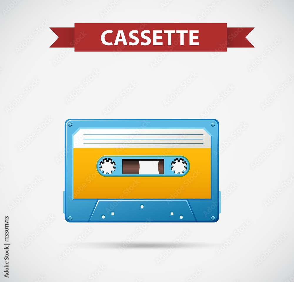 Tape cassette as retro icon