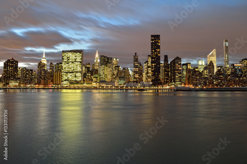 Manhattan skyline at night. © mshch