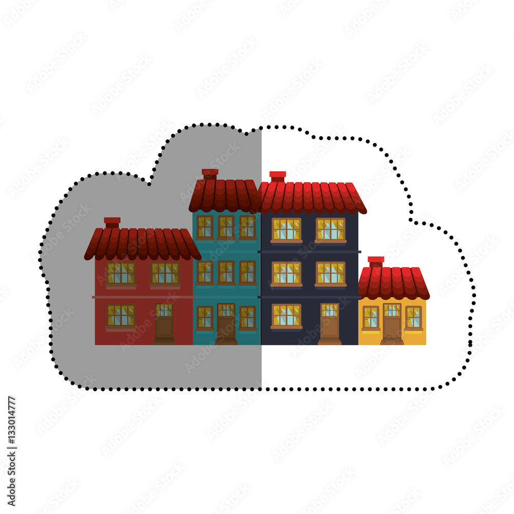 House icon. Home real estate and building theme. Isolated design. Vector illustration