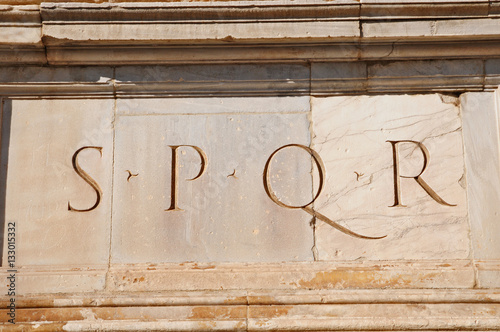 Roma, Fori Imperiali: SPQR Senatus PopusQue Romanus photo