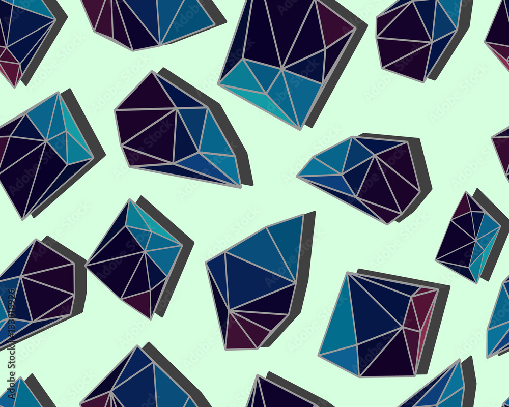 Seamless colorful abstract crystal background