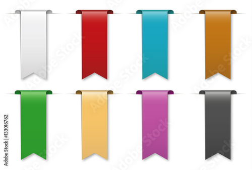 different colored bookmarks set