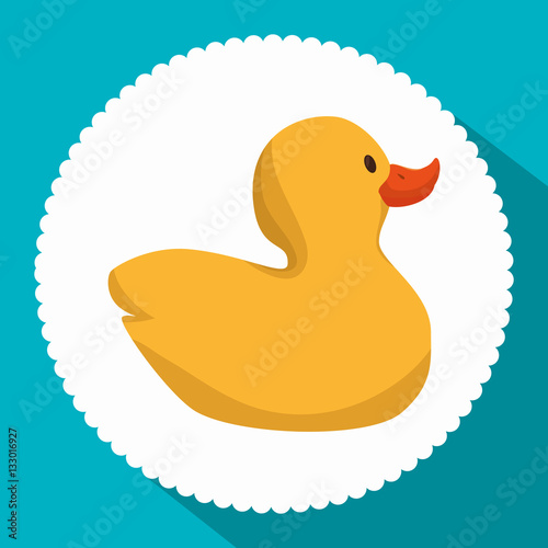 cute ducks toy icon vector illustration design