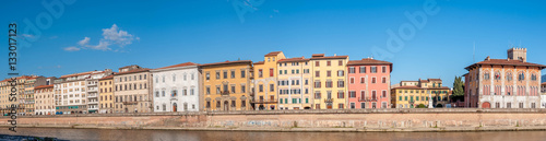 Quais de l'Arno à Pise en Italie