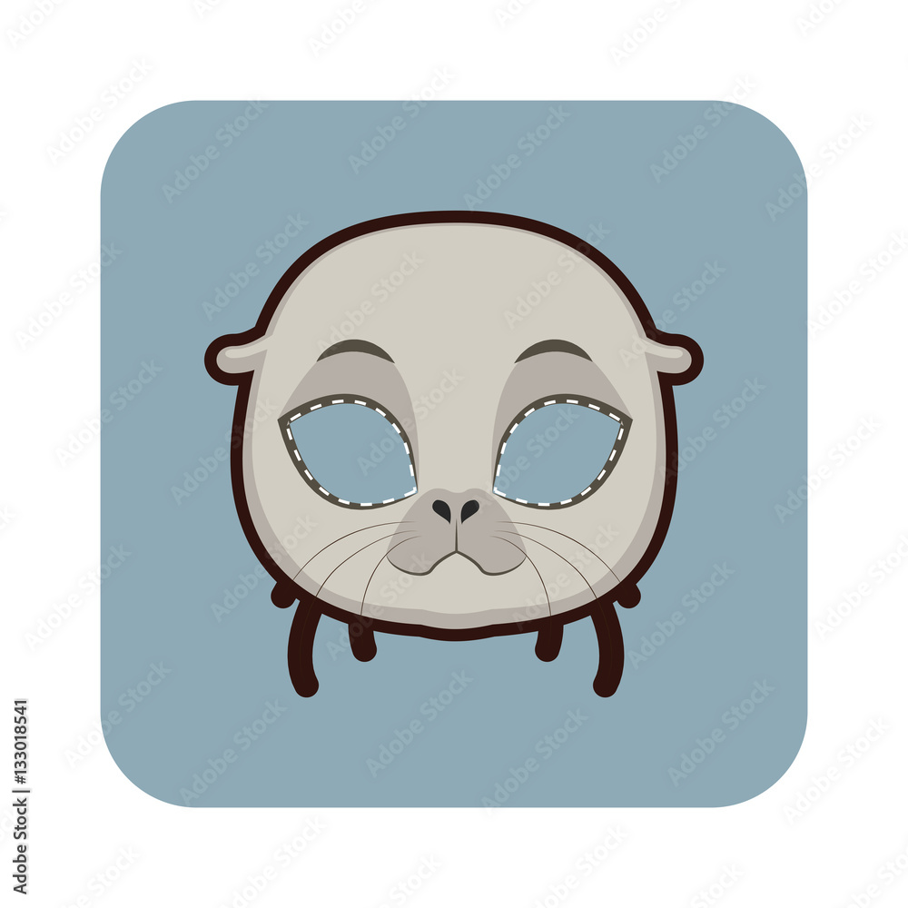 Seal mask for various festivities, parties, activities