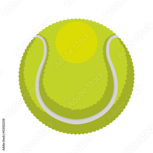 tennis ball icon over white background. sport equipment concept. colorful design. vector illustration