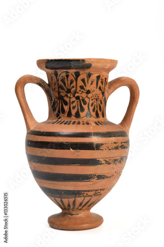 Original Greek vase from archaeological excavation