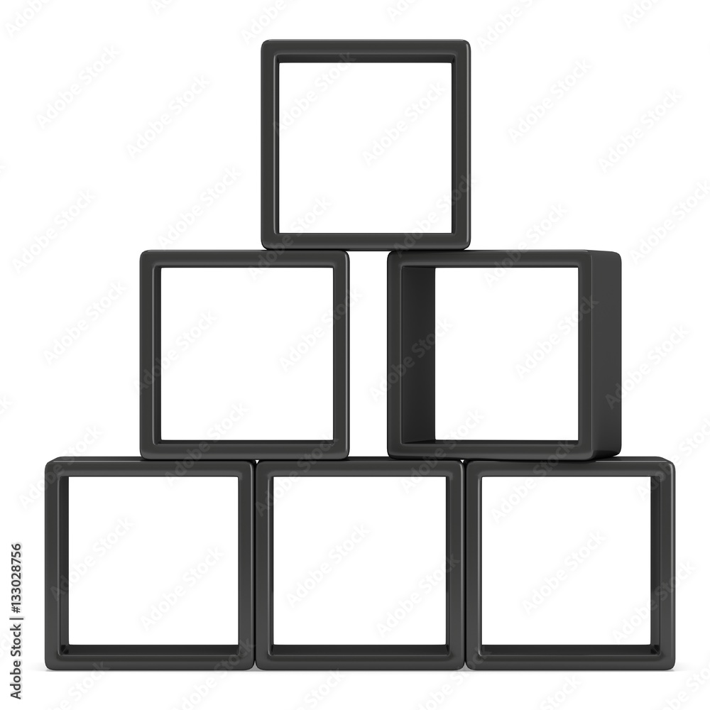 Product display black boxes. 3D render isolated on white. Platform or Stand Illustration. Template for Object Presentation. Product display black boxes. 3D render isolated on white. Platform or Stand Illustration. Template for Object Presentation.