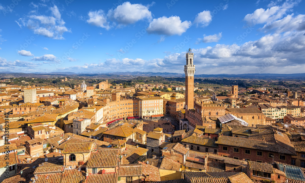Piazza del Campto, Old Town of Siena, Tuscany, Italy