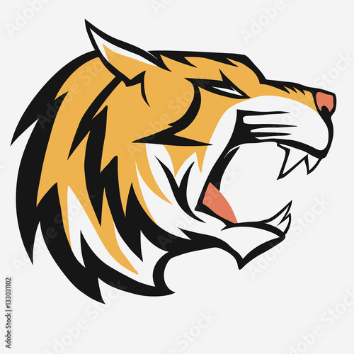 Fototapeta Naklejka Na Ścianę i Meble -  Tiger logo vector