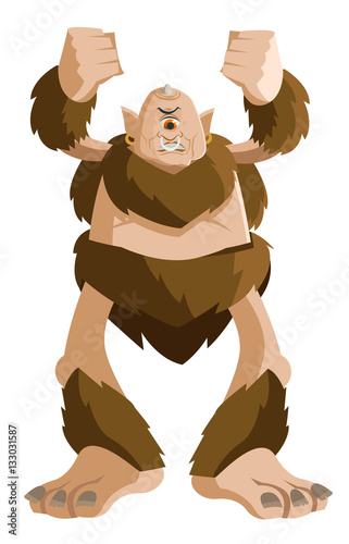 angry mad troll caveman cyclops