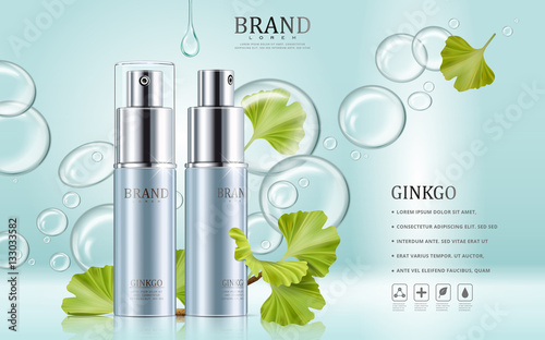 Ginkgo cosmetic ads