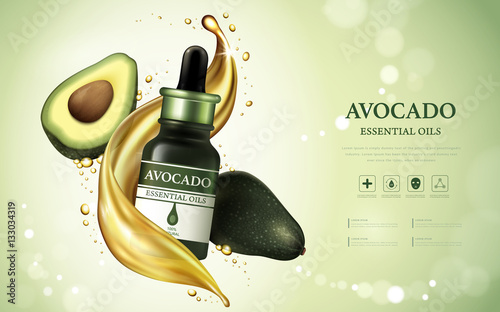 Avocado essential oil ads