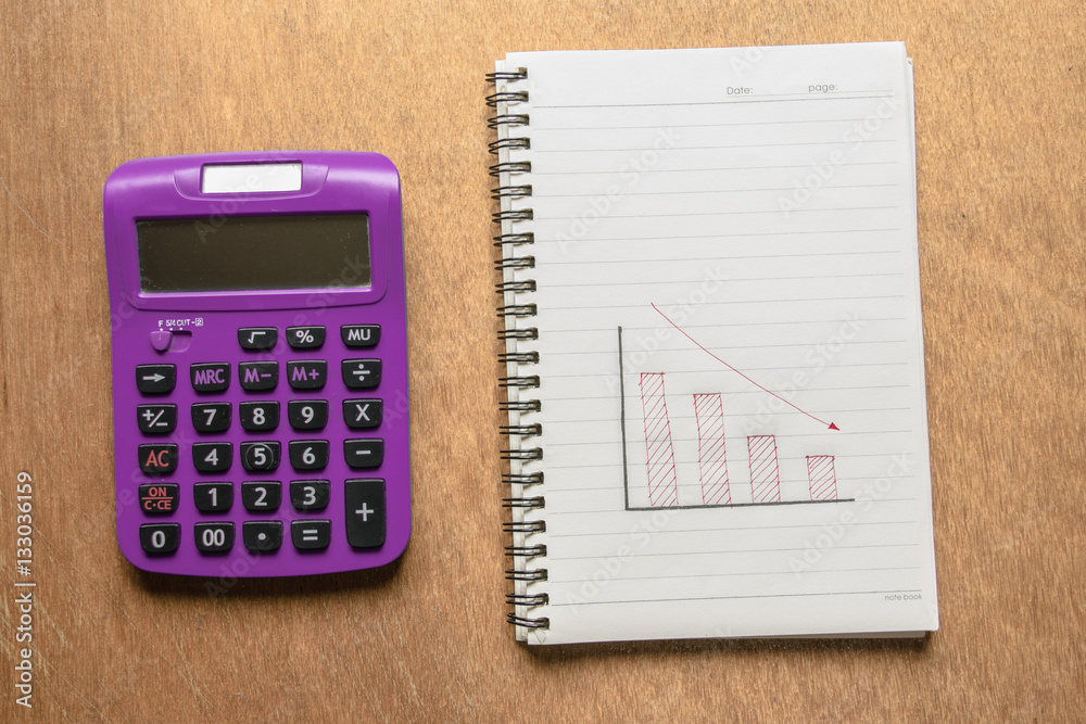 Purple calculator and chart hand drawn with space for text. Business and Finance Concept. Purple calculator and chart hand drawn with space for text. Business and Finance Concept.