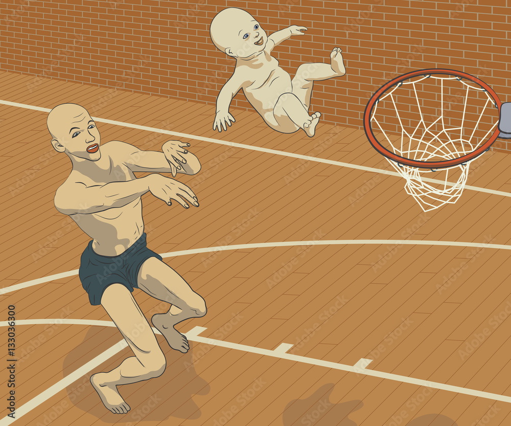 Fototapeta premium Basketbaby