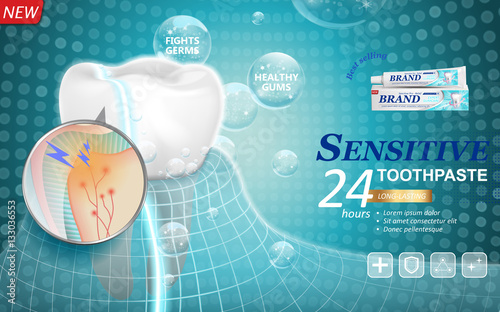 Sensitive toothpaste ads