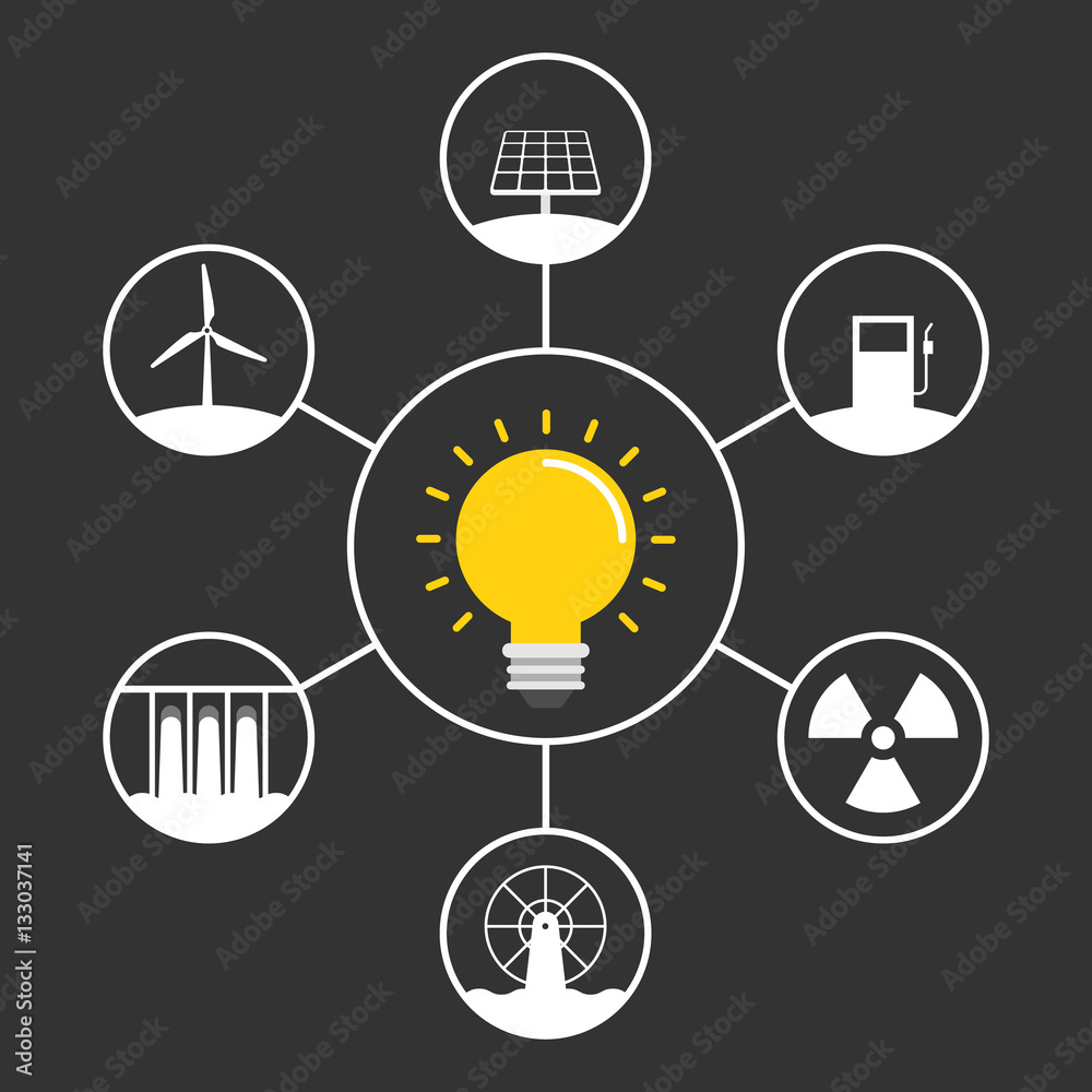 Renewable energy concept icon vector illustration Renewable energy concept icon vector illustration