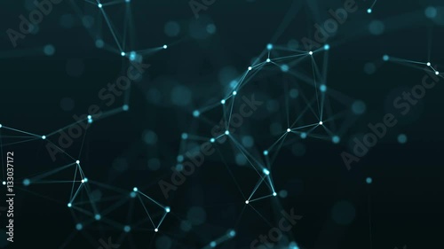 4k abstract loop color geometrical background with lines and dots