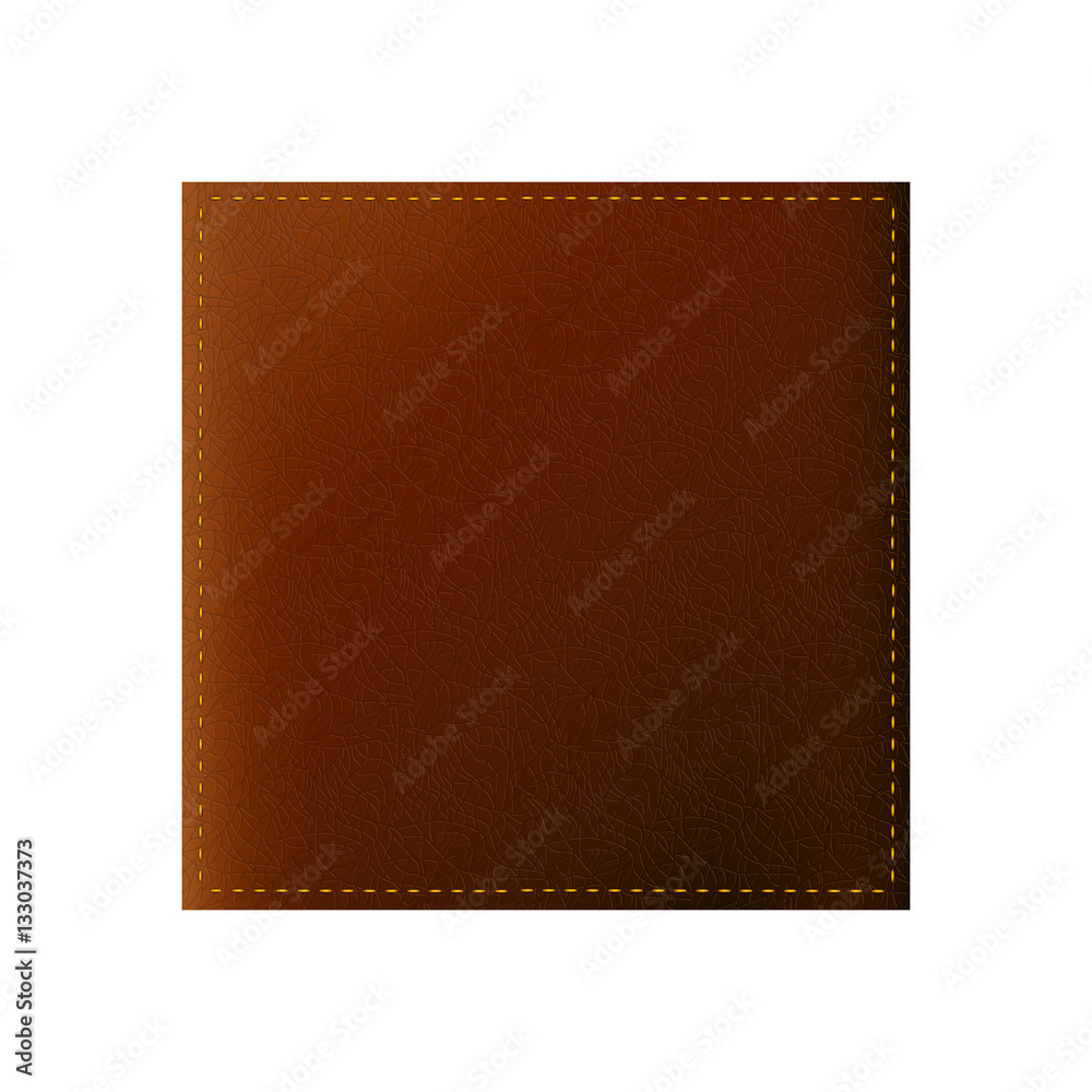 Fototapeta premium Leather icon. Texture material natural skin and textile theme. Isolated design. Vector illustration
