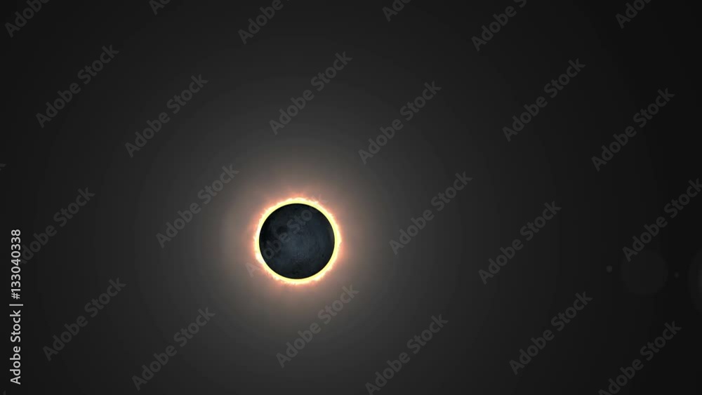 Total solar eclipse crossing the United States. Shadow of the moon projected on the earth across America in 2017
