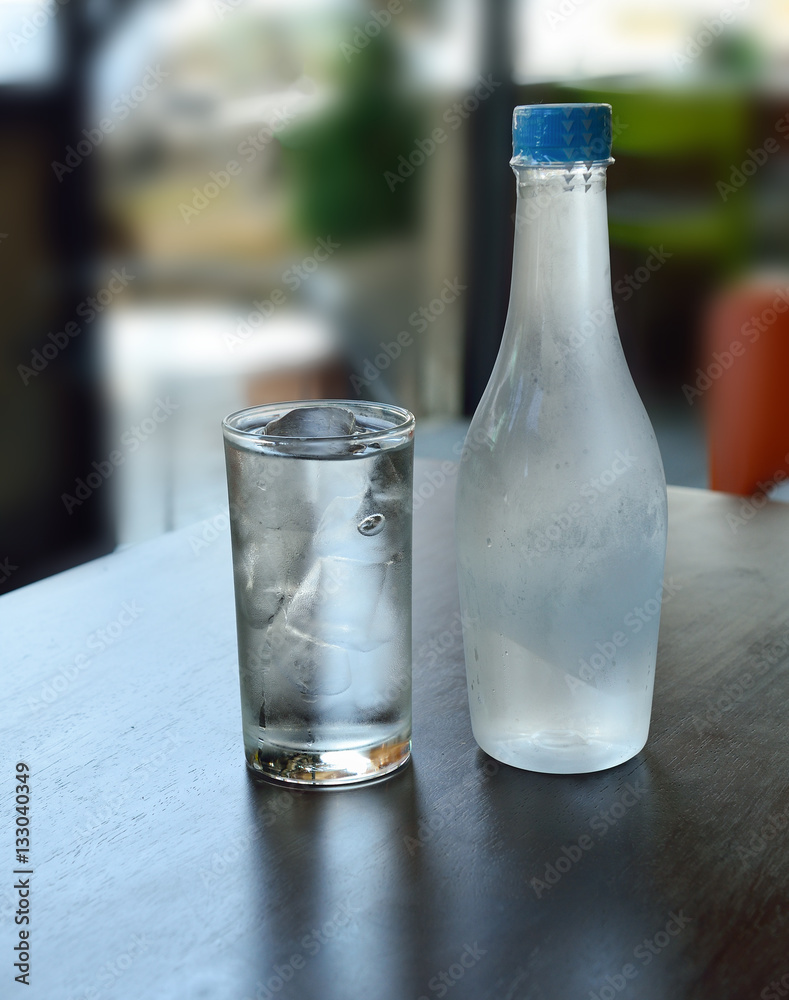 Glass of very cold water