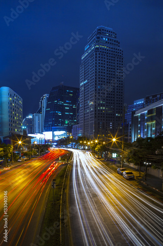 night scene traffic road in bangkok thailand © stockphoto mania
