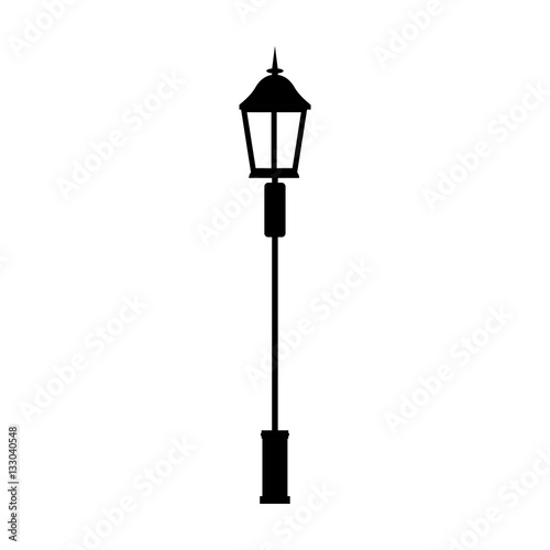 street lamp icon image vector illustration design 