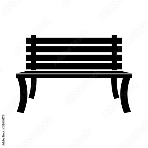 park bench icon image vector illustration design 