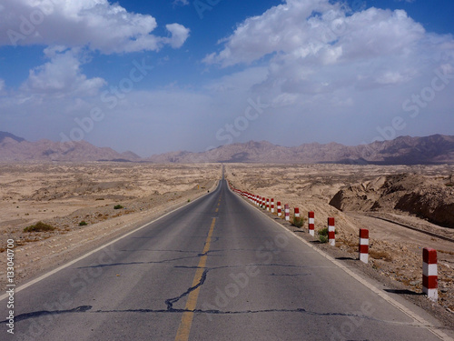 Endless road,Xinjiang,China.