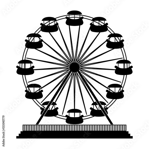 ferris wheel playground related icon image vector illustration design 