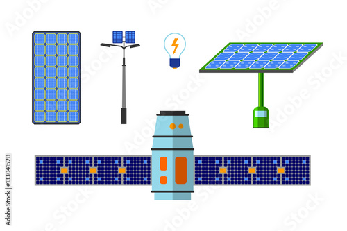 Solar energy vector set.