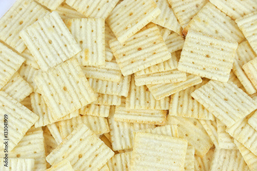 crispy crackers isolated on white background