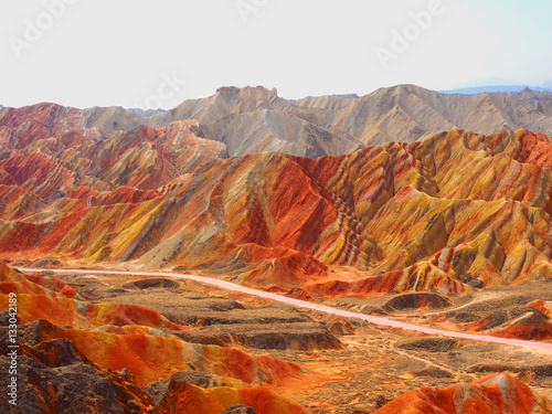 Colorful Danxia Topography,Zhangye,Gansu,China photo