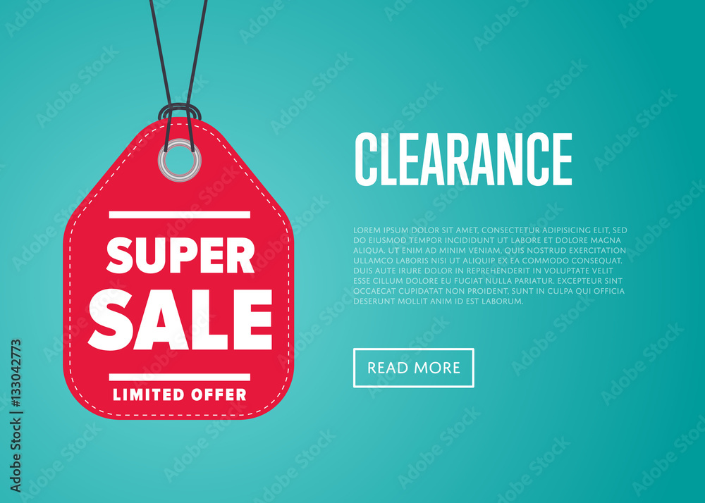 Sale Poster With CLEARANCE SALE Text Or Advertising Banner Template. Big  Discount Special Offer Vector Illustration Royalty Free SVG, Cliparts,  Vectors, and Stock Illustration. Image 134708640.