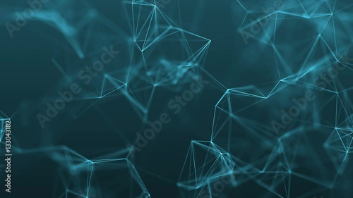 4k abstract loop futuristic technology geometrical background with lines and dots photo